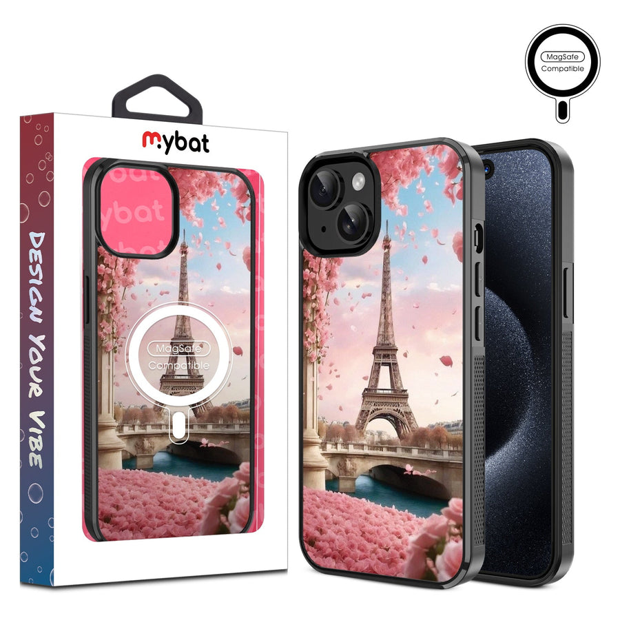 MyBat Design Lab Series MagSafe Case for Apple iPhone 15 (6.1) - Paris In Bloom