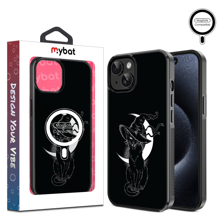 MyBat Design Lab Series MagSafe Case for Apple iPhone 15 (6.1) - Black Cat Magic