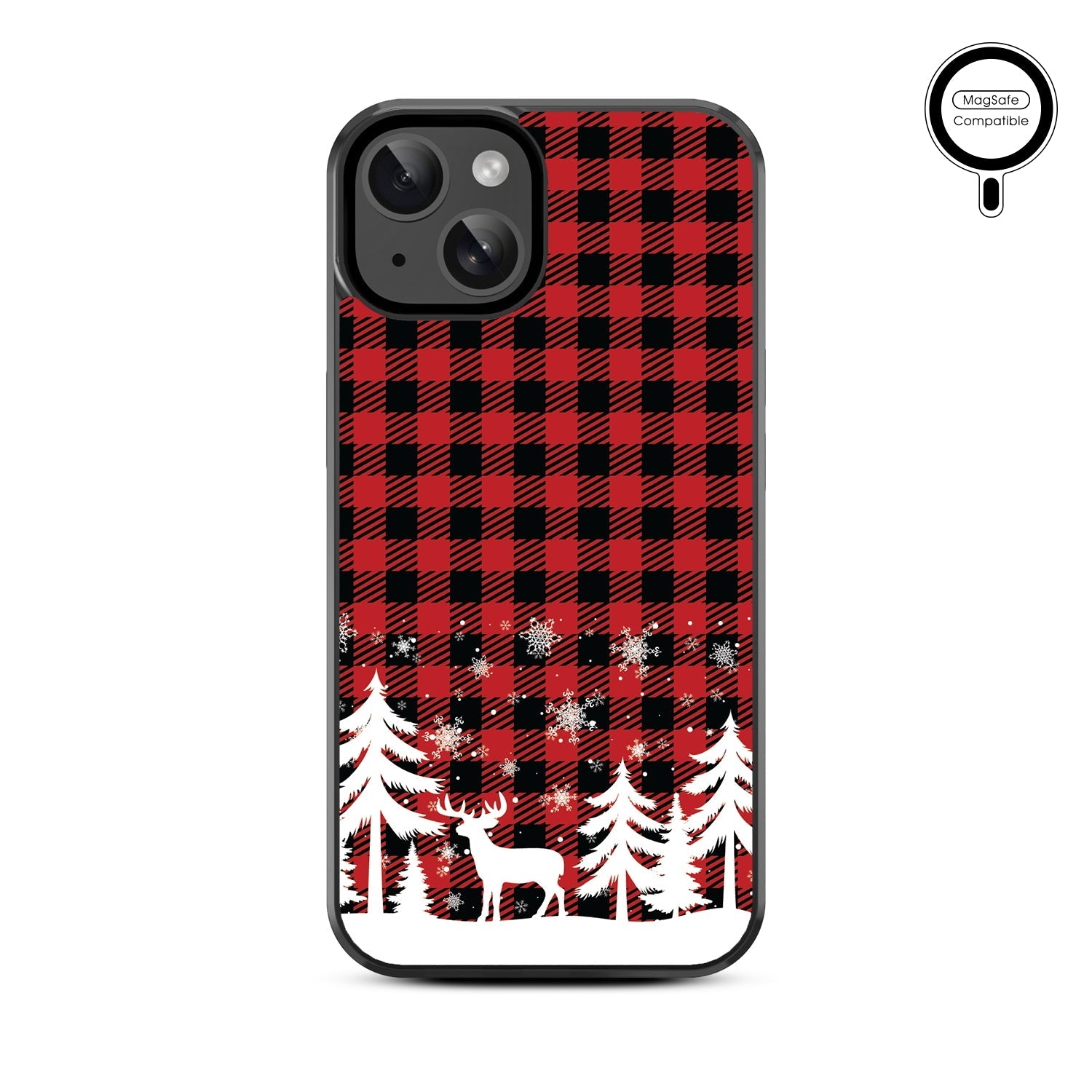 MyBat Design Lab Series MagSafe Case for Apple iPhone 15 (6.1) - Reindeer Flannel
