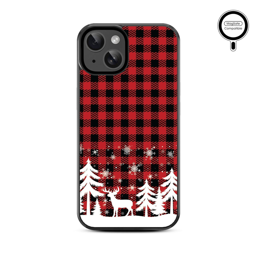 MyBat Design Lab Series MagSafe Case for Apple iPhone 15 (6.1) - Reindeer Flannel