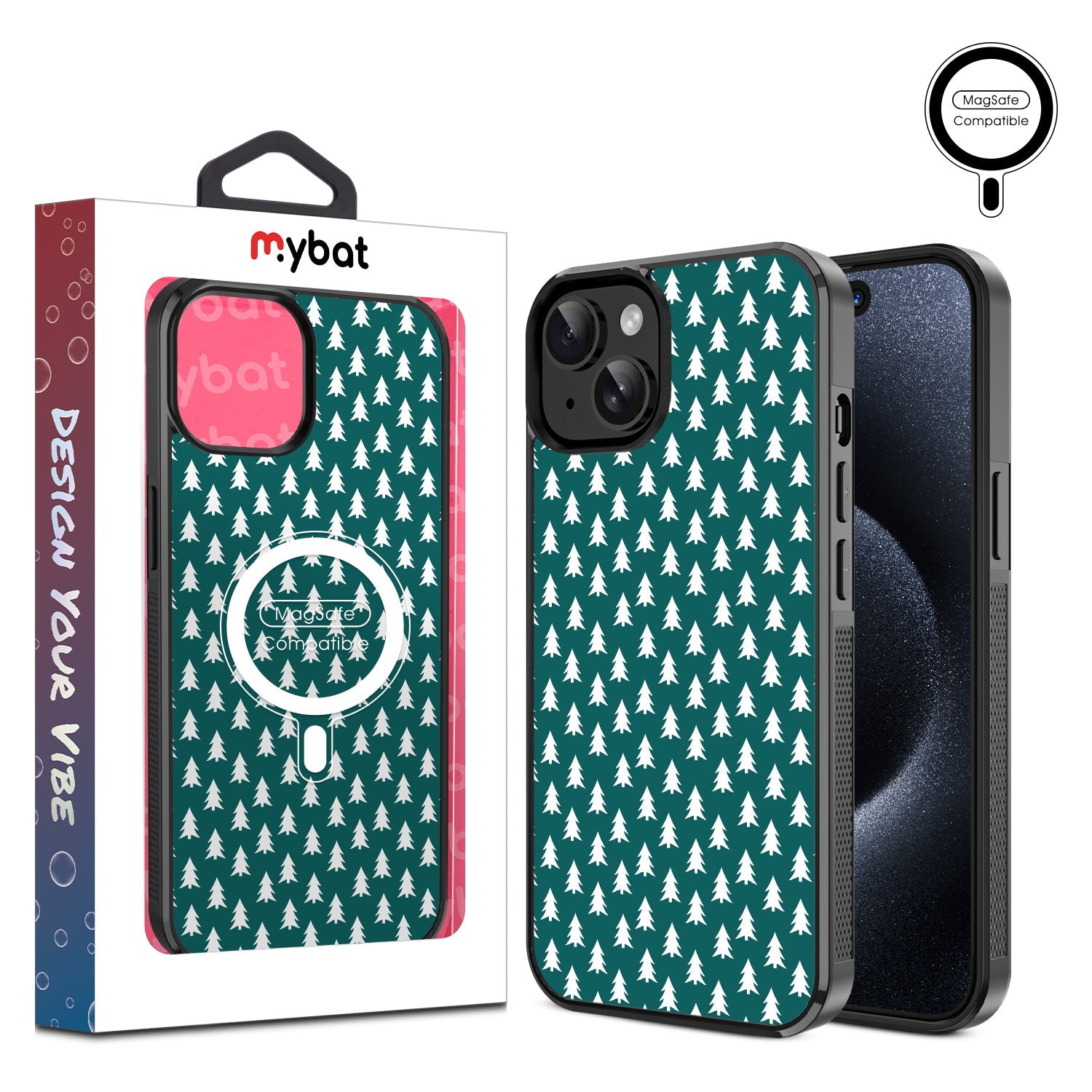 MyBat Design Lab Series MagSafe Case for Apple iPhone 15 (6.1) - Evergreen Forest