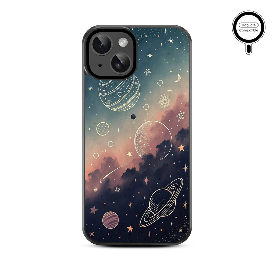 MyBat Design Lab Series MagSafe Case for Apple iPhone 15 (6.1) - Planets and Stars