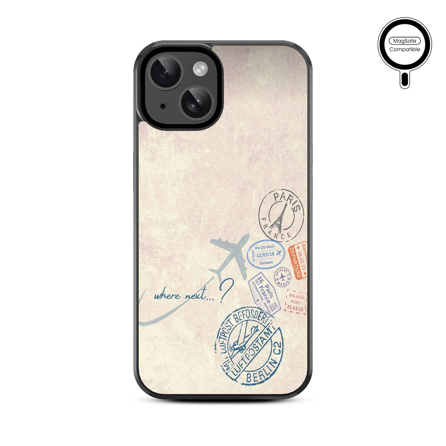 MyBat Design Lab Series MagSafe Case for Apple iPhone 15 (6.1) - Passport Stamps - MIP15CSLESMSM371-3.jpg