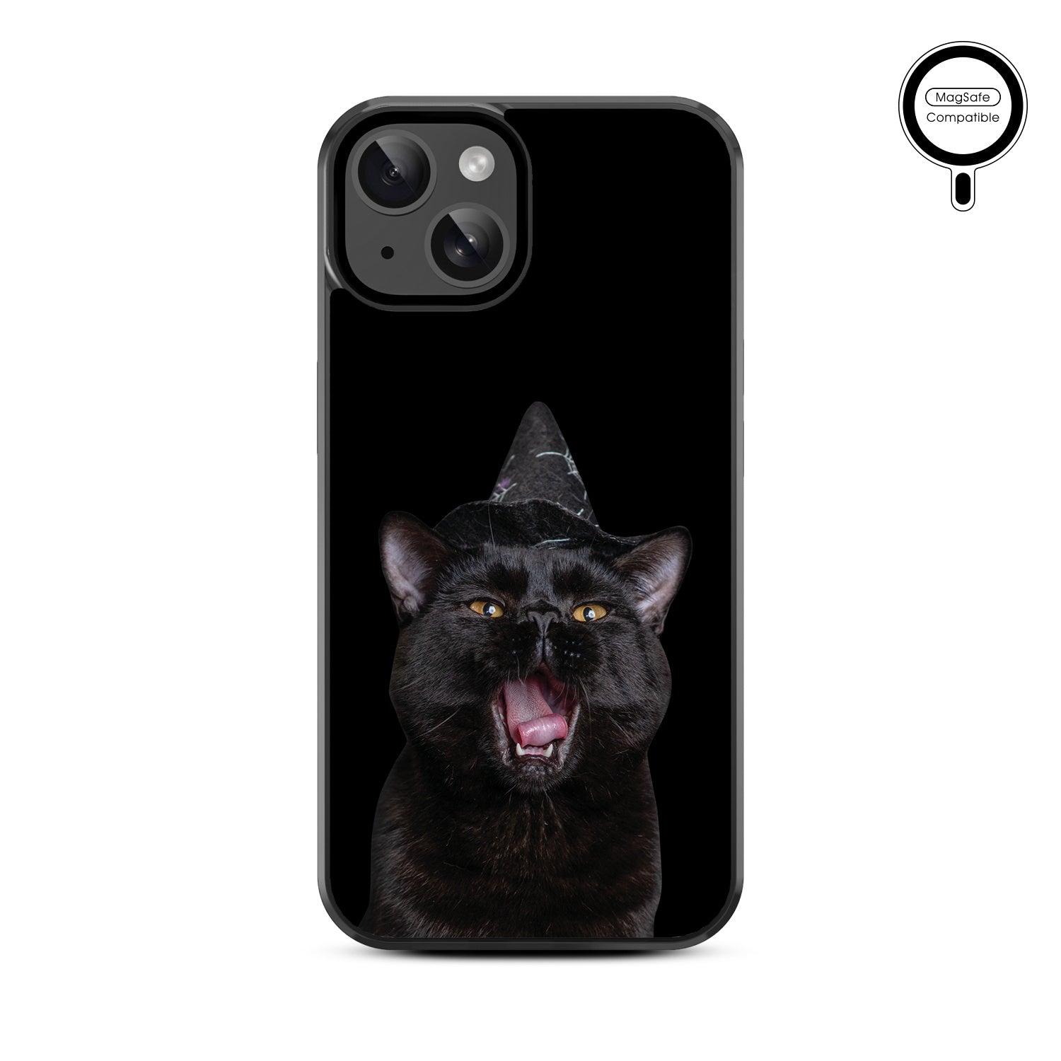 MyBat Design Lab Series MagSafe Case for Apple iPhone 15 (6.1) - Witch’s Cat
