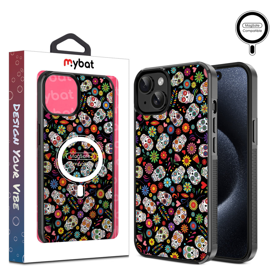 MyBat Design Lab Series MagSafe Case for Apple iPhone 15 (6.1) - Fiesta Skulls - MIP15CSLESMSM421-1.jpg