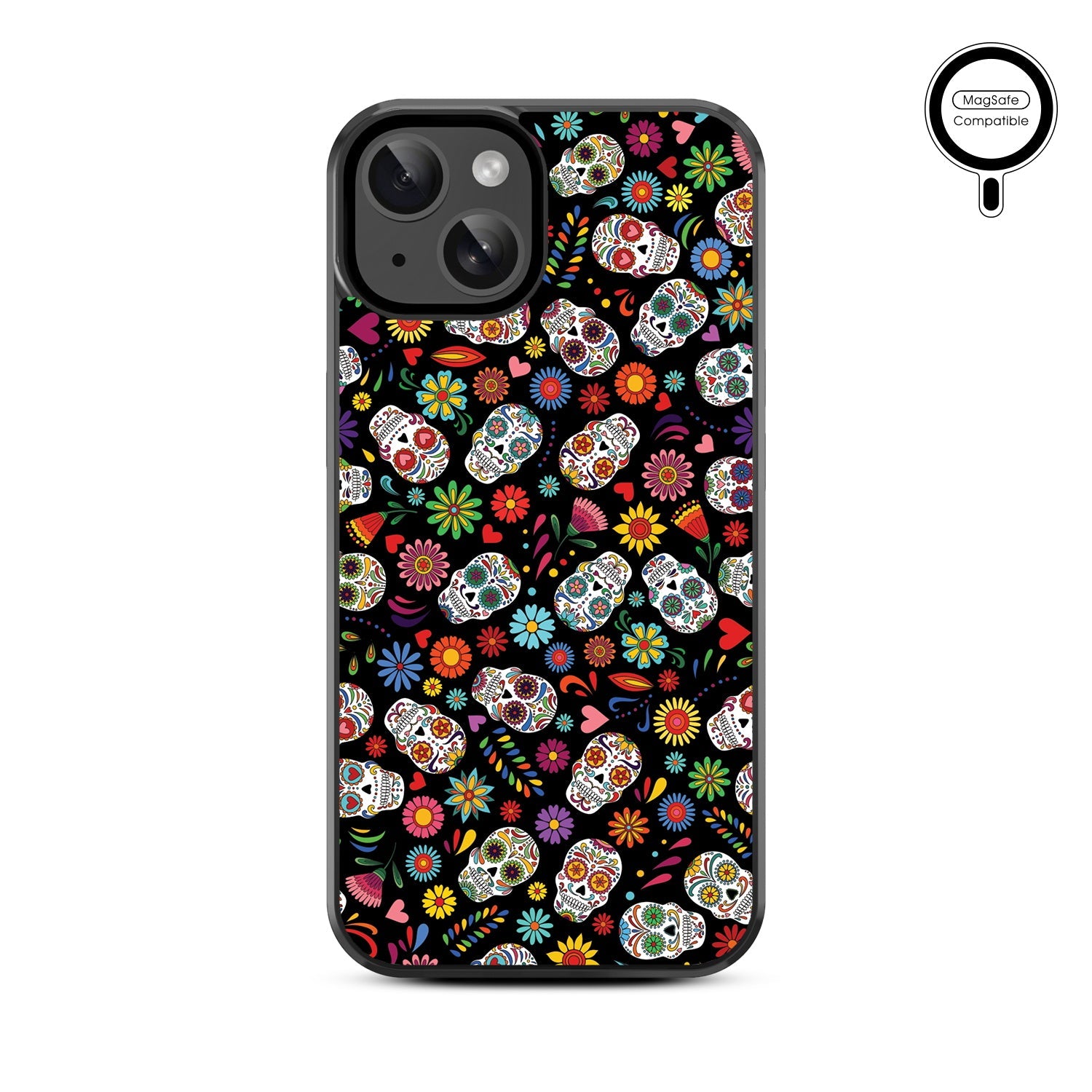 MyBat Design Lab Series MagSafe Case for Apple iPhone 15 (6.1) - Fiesta Skulls