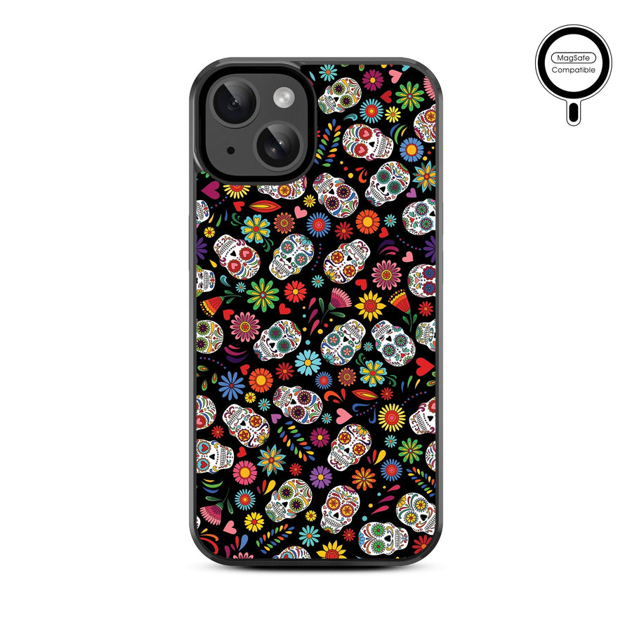 MyBat Design Lab Series MagSafe Case for Apple iPhone 15 (6.1) - Fiesta Skulls