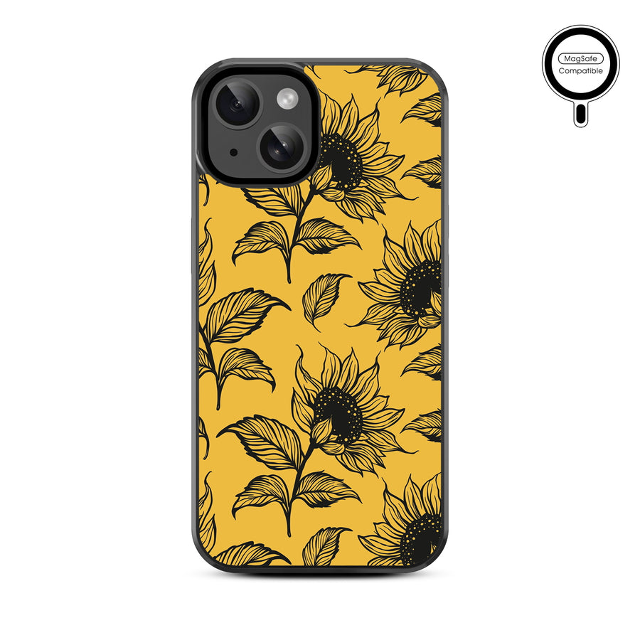 MyBat Design Lab Series MagSafe Case for Apple iPhone 15 (6.1) - Golden Sunflowers - MIP15CSLESMSM444-3.jpg