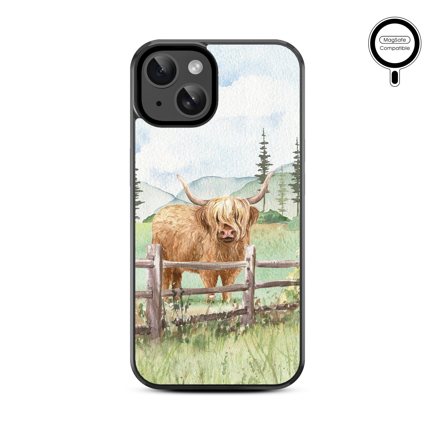 MyBat Design Lab Series MagSafe Case for Apple iPhone 15 - Highland Cow