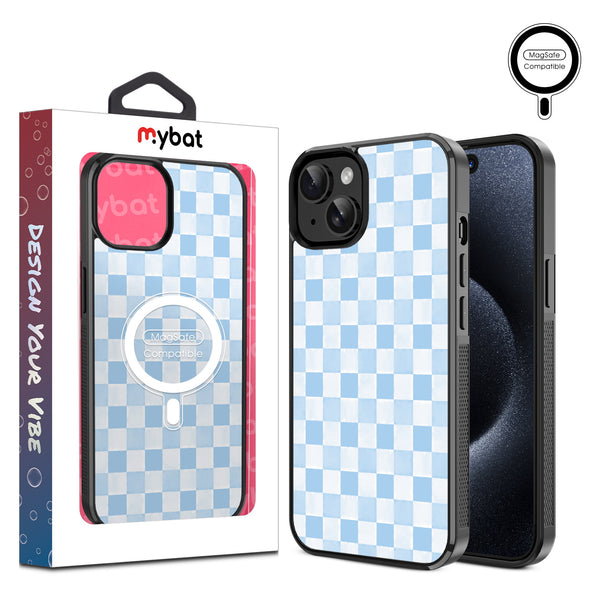 MyBat Design Lab Series MagSafe Case for Apple iPhone 15 - Sky Blue Check - MIP15CSLESMSM478-1.jpg