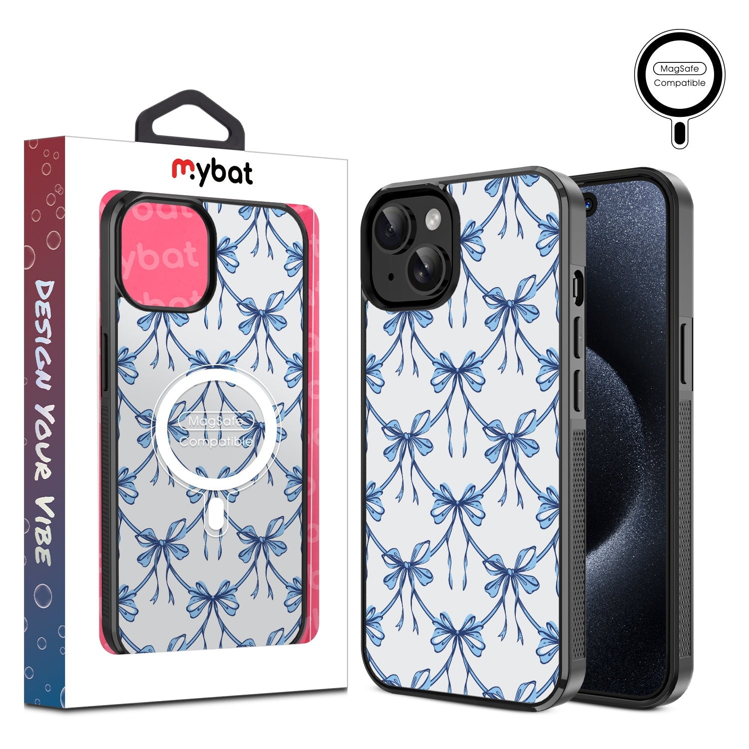 MyBat Design Lab Series MagSafe Case for Apple iPhone 15 - Blue Ribbon