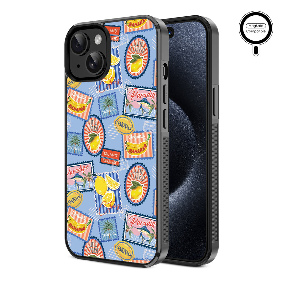 MyBat Design Lab Series MagSafe Case for Apple iPhone 15 – Summer Stamps - MIP15CSLESMSM537-1.JPG