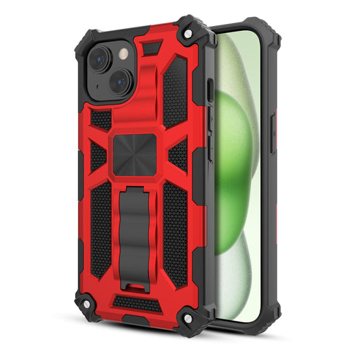 MyBat Sturdy Hybrid Protector Cover (with Stand) for Apple iPhone 15 Plus - Red / Black - MIP15MCSFSSS003-2.jpg