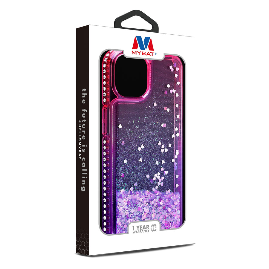 MyBat Quicksand Glitter with Diamonds Protector Cover for Apple iPhone 15 Plus - Purple / Pink  Gradient - MIP15MCSGTMM202-8.jpg
