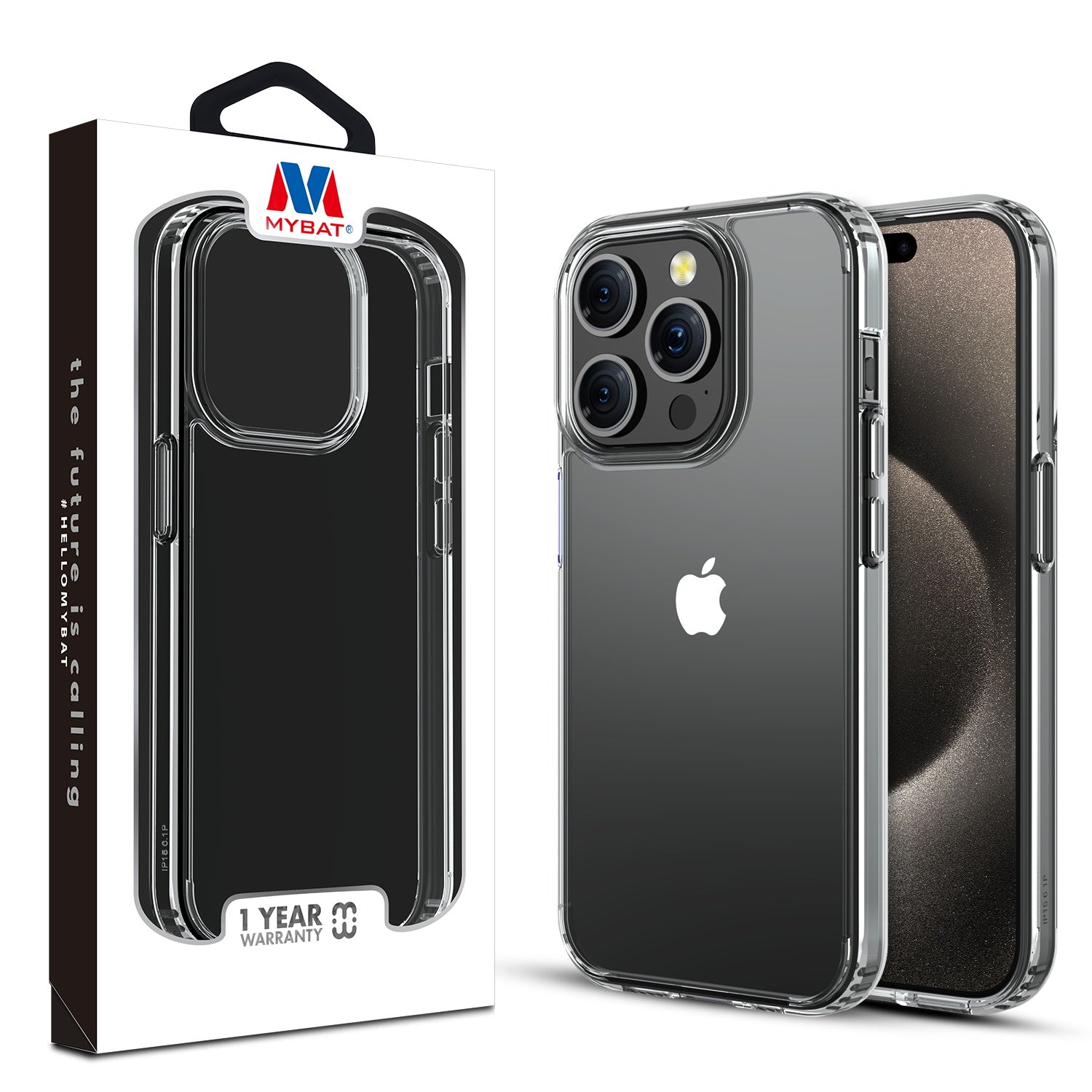 MyBat Gummy Series Case for Apple iPhone 15 Pro - Clear - MIP15PCSCAM0141-1.jpg