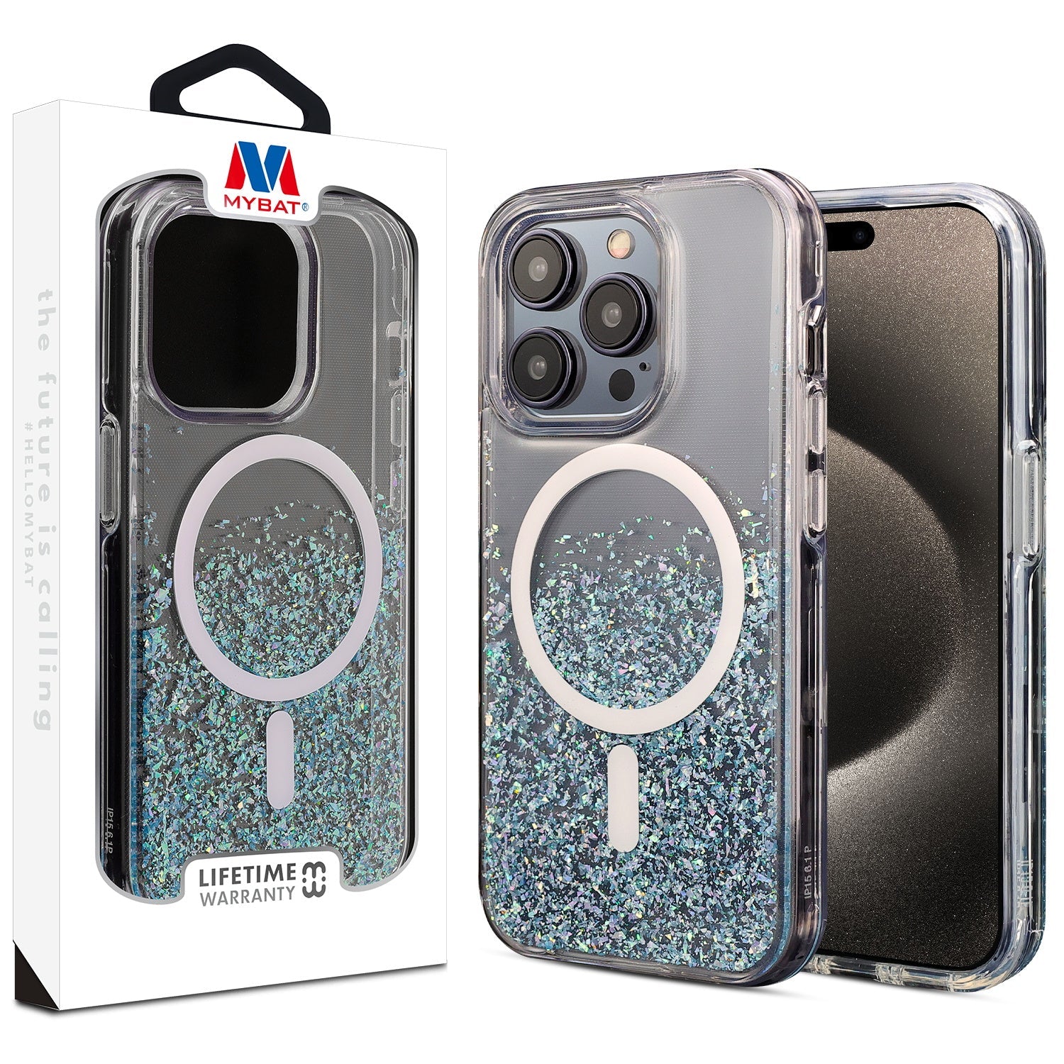 MyBat Dazzle Series  Case for Apple iPhone 15 Pro (6.1) - Sapphire Skies