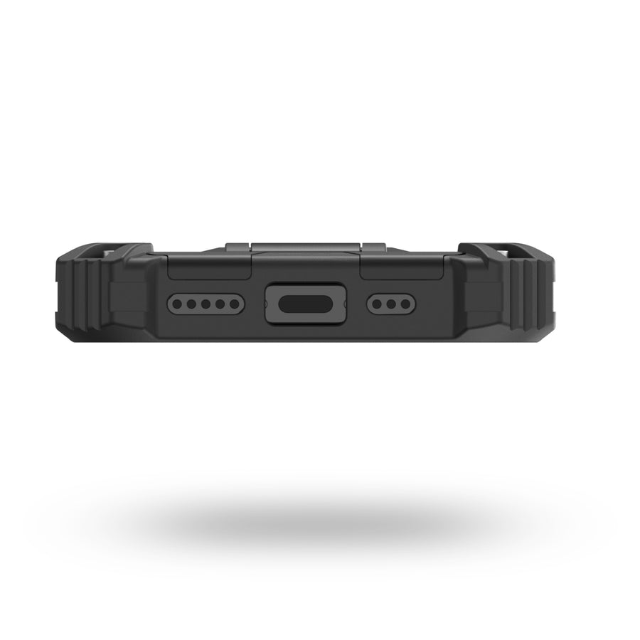 MyBat Sturdy Hybrid Protector Cover (with Stand) for Apple iPhone 15 Pro - Black / Black - MIP15PCSFSSS001-6.jpg