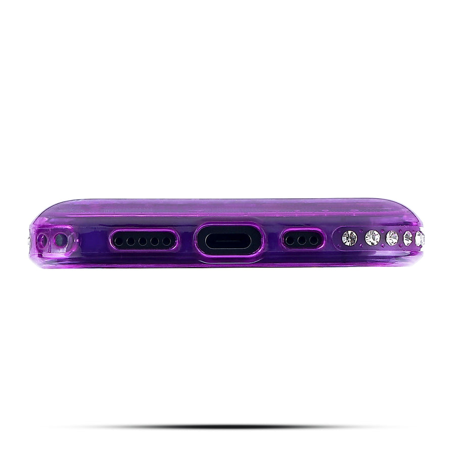 MyBat Quicksand Glitter with Diamonds Protector Cover for Apple iPhone 15 Pro - Purple / Blue Gradient - MIP15PCSGTMM201-6.jpg
