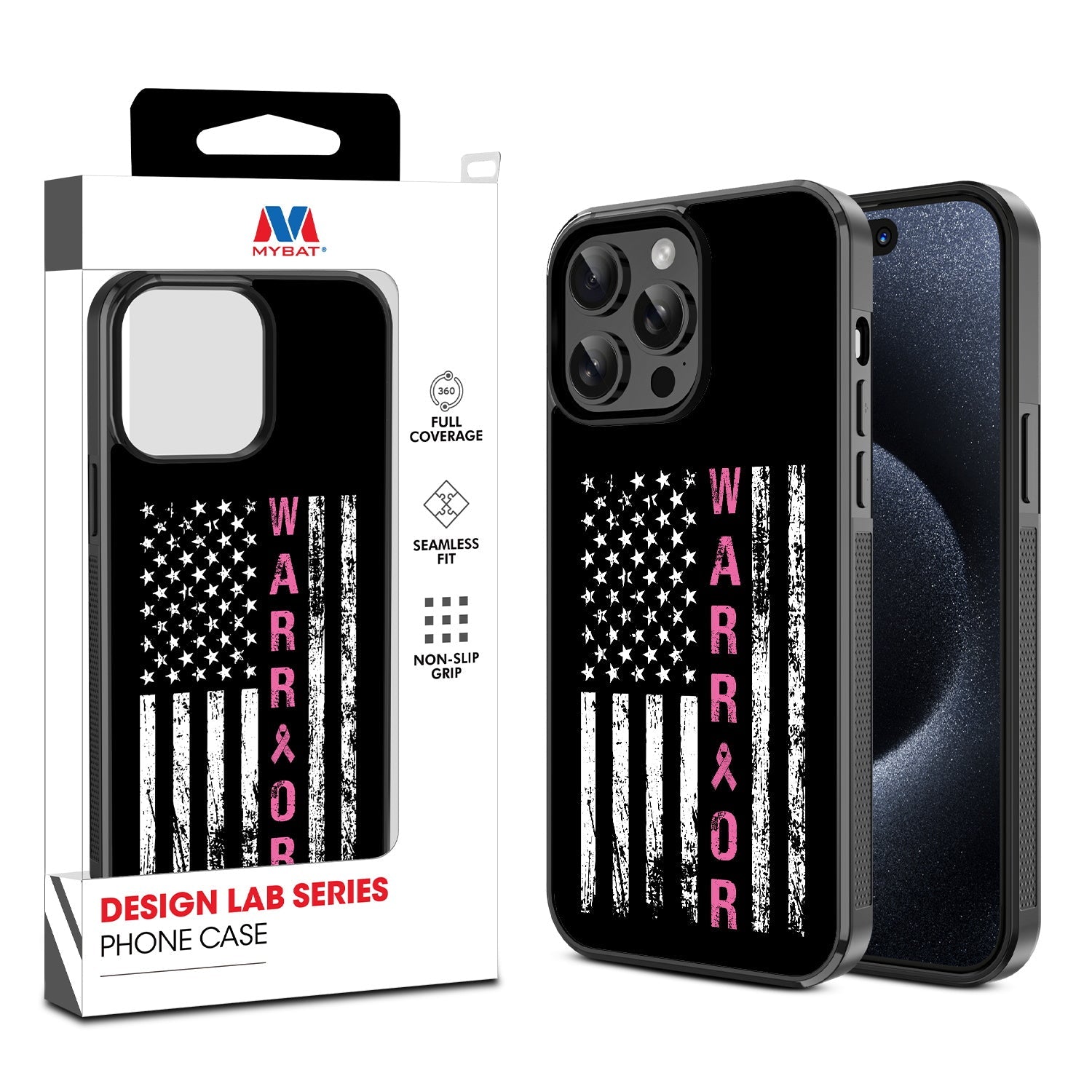 MyBat Design Lab Series Case for Apple iPhone 15 Pro (6.1) - Pink Ribbon