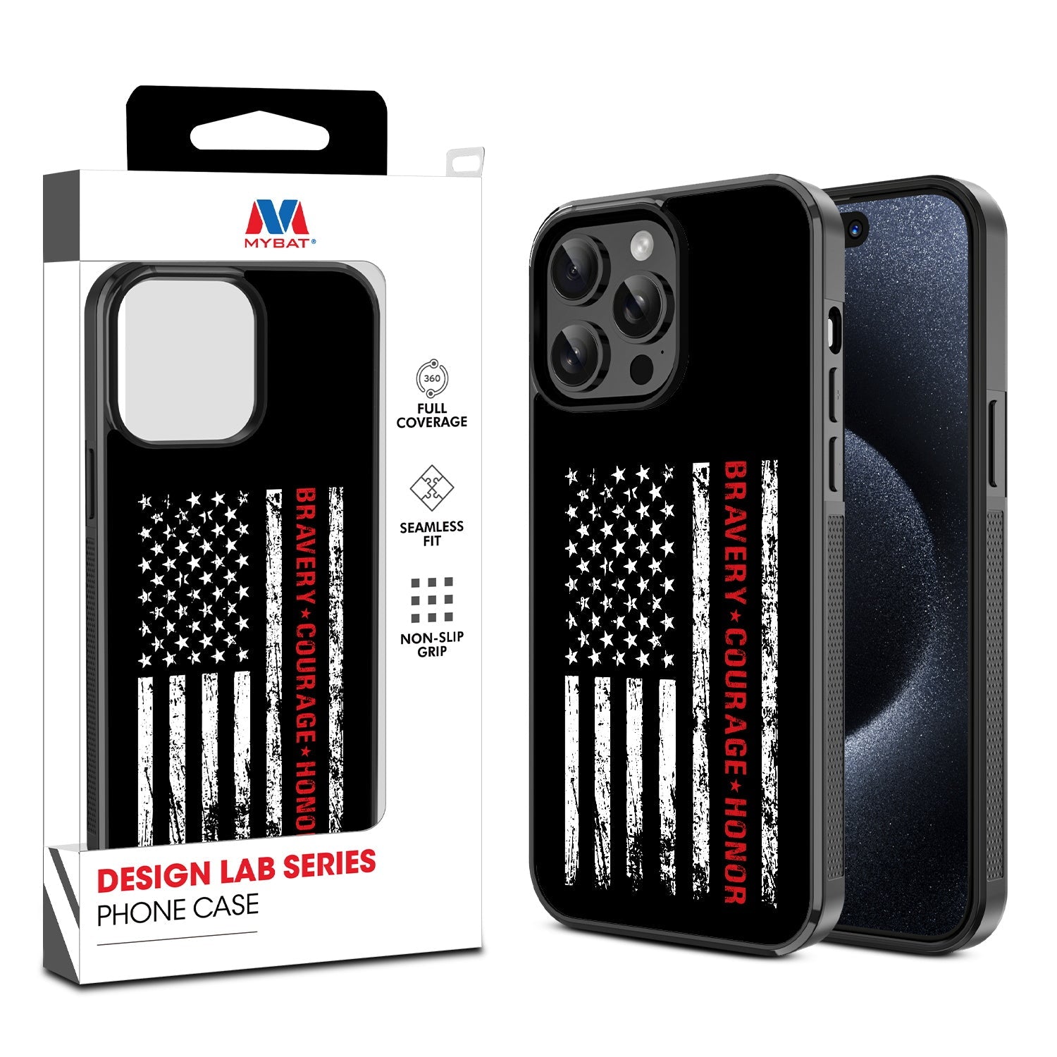 MyBat Design Lab Series Case for Apple iPhone 15 Pro (6.1) - Firefighter Flag