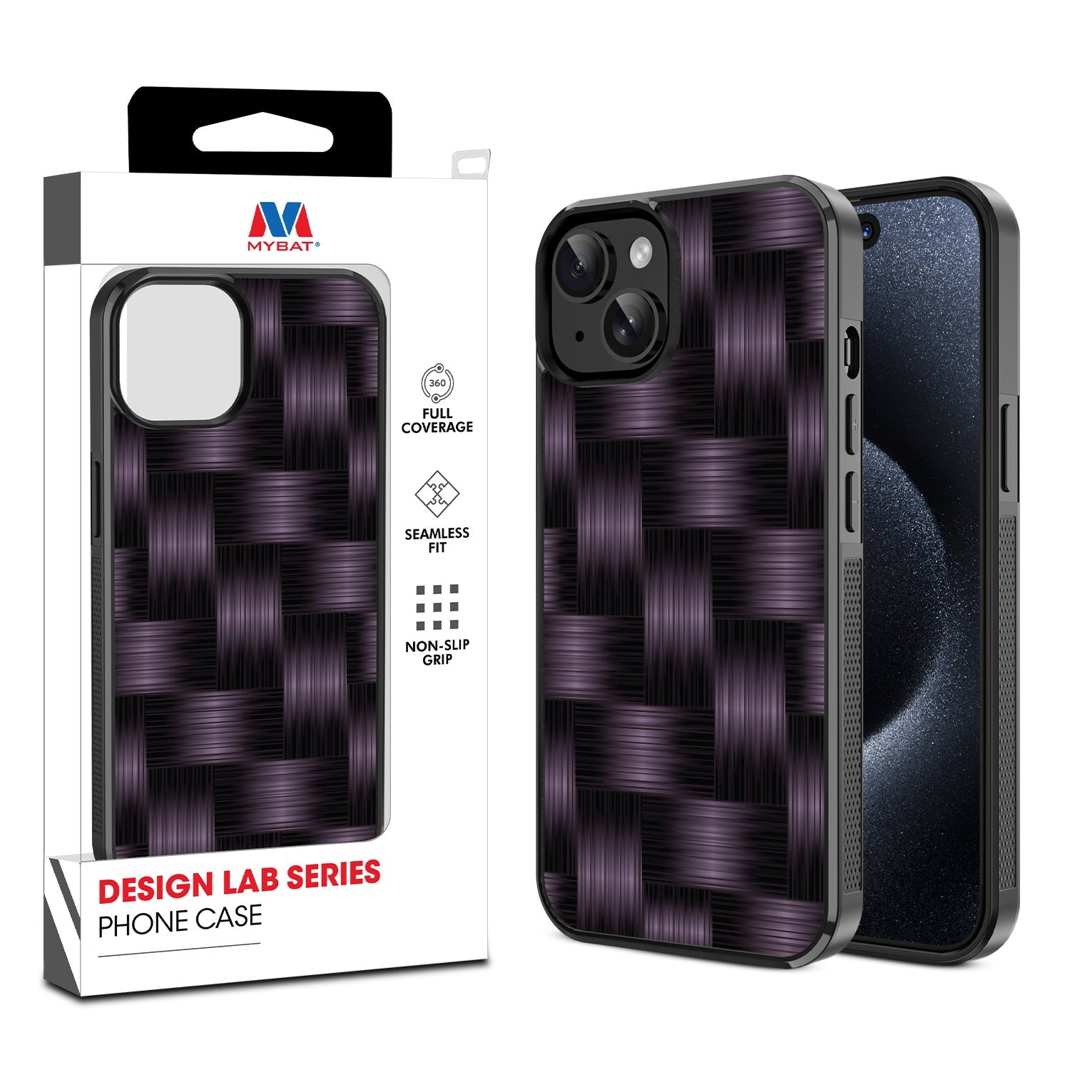 MyBat Design Lab Series Case for Apple iPhone 15 Pro (6.1) - Woven Carbon Fiber