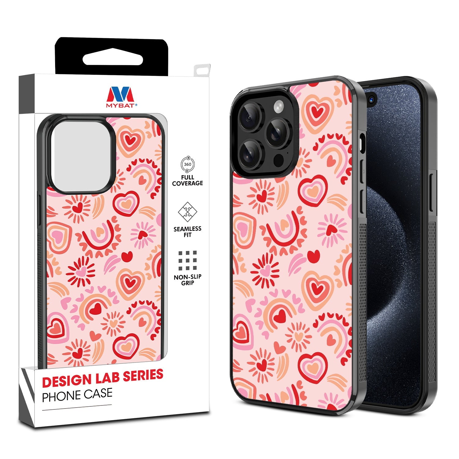 MyBat Design Lab Series Case for Apple iPhone 15 Pro (6.1) - Beaming Love
