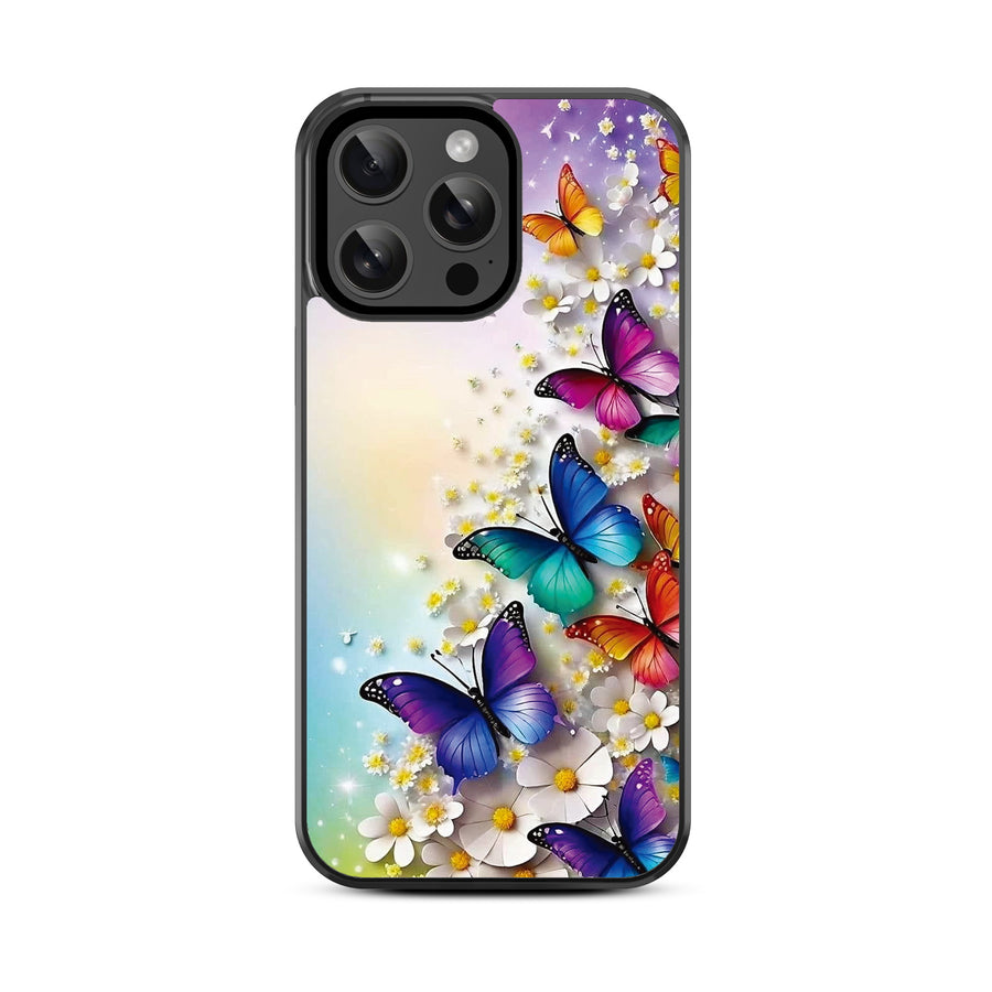 MyBat Design Lab Series Case for Apple iPhone 15 Pro (6.1) - Rainbow Butterflies - MIP15PCSLESM187-3.jpg
