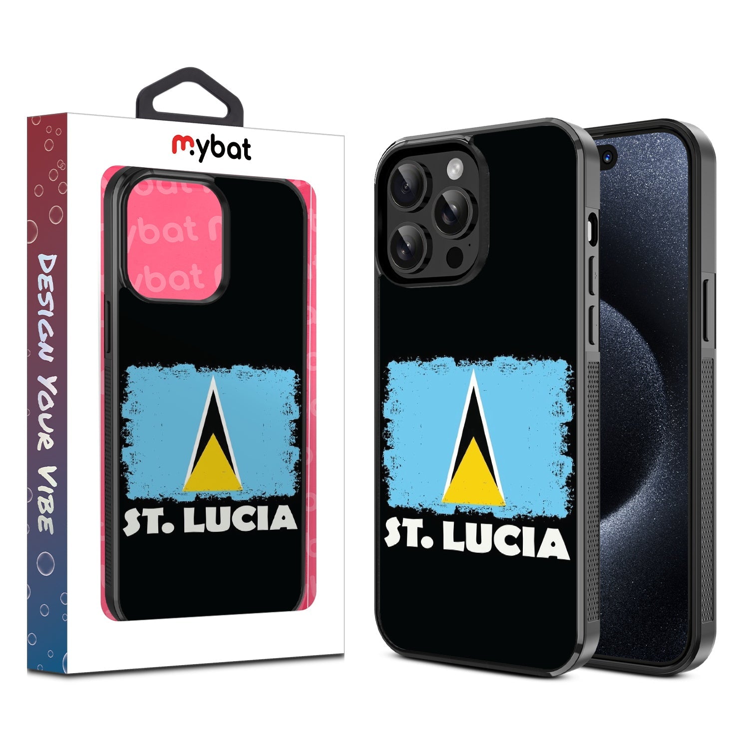 MyBat Design Lab Series Case for Apple iPhone 15 Pro (6.1) - St. Lucia Flag