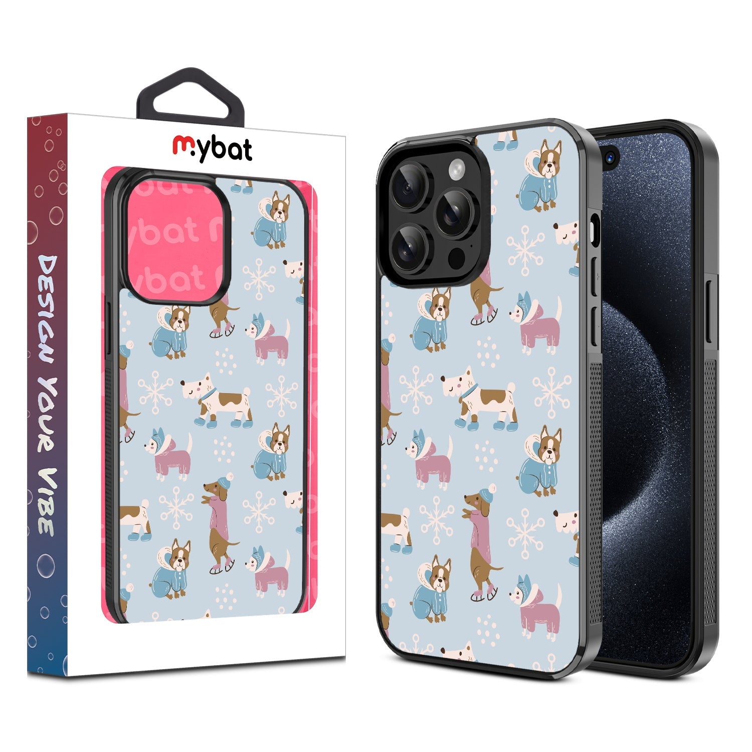 MyBat Design Lab Series Case for Apple iPhone 15 Pro (6.1) - Puppy Snow Play