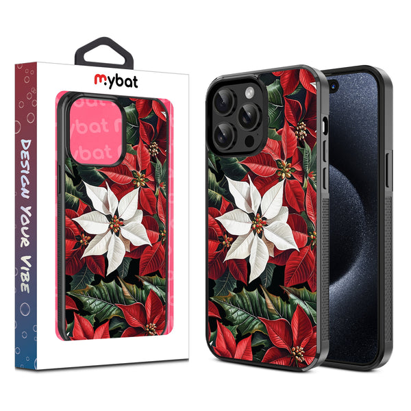 MyBat Design Lab Series Case for Apple iPhone 15 Pro (6.1) - Christmas Poinsettias - MIP15PCSLESM301-1.jpg