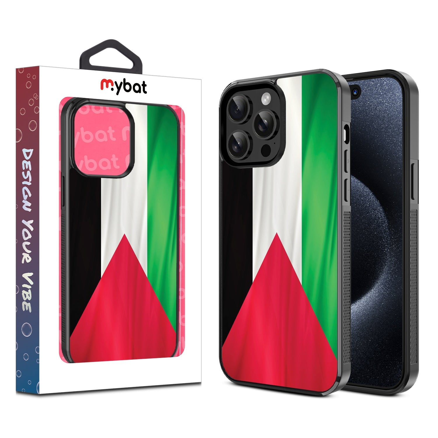 MyBat Design Lab Series Case for Apple iPhone 15 Pro (6.1) - Palestine Flag