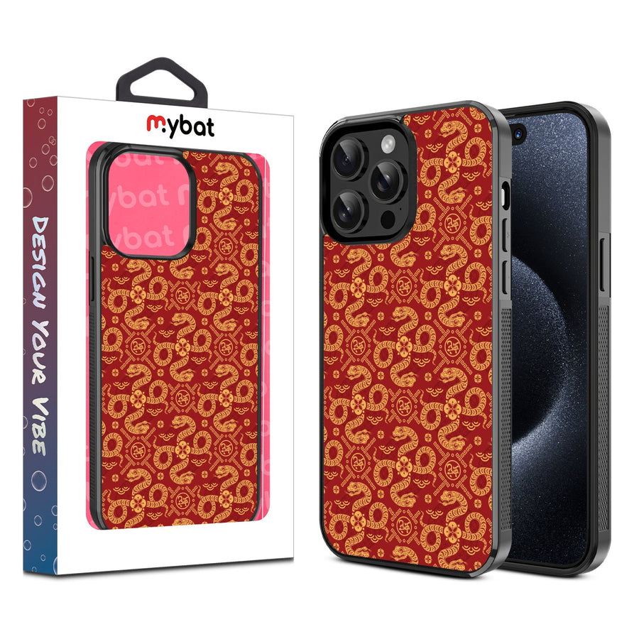 MyBat Design Lab Series Case for Apple iPhone 15 Pro (6.1) - Golden Snake Dance