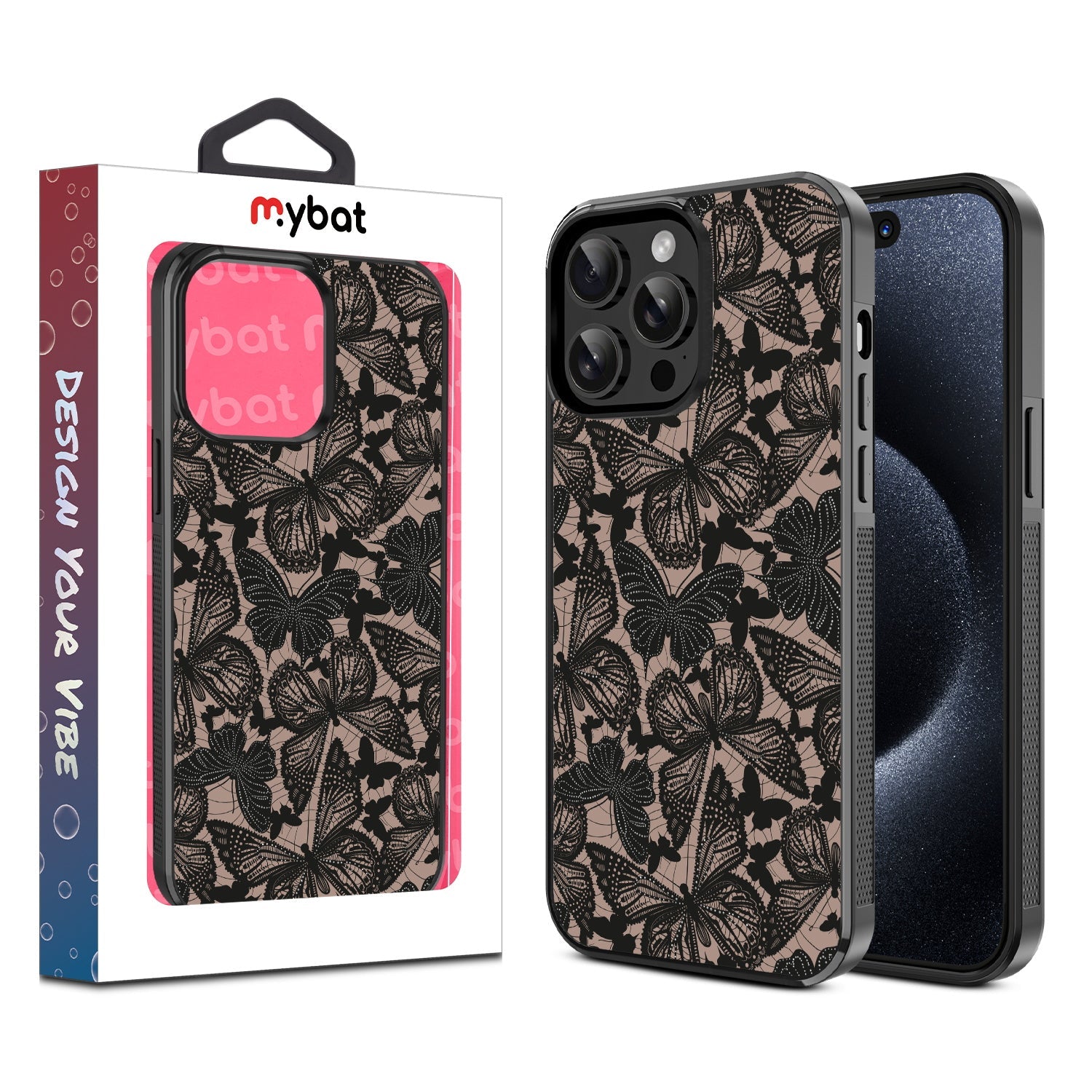 MyBat Design Lab Series Case for Apple iPhone 15 Pro - Midnight Monarch