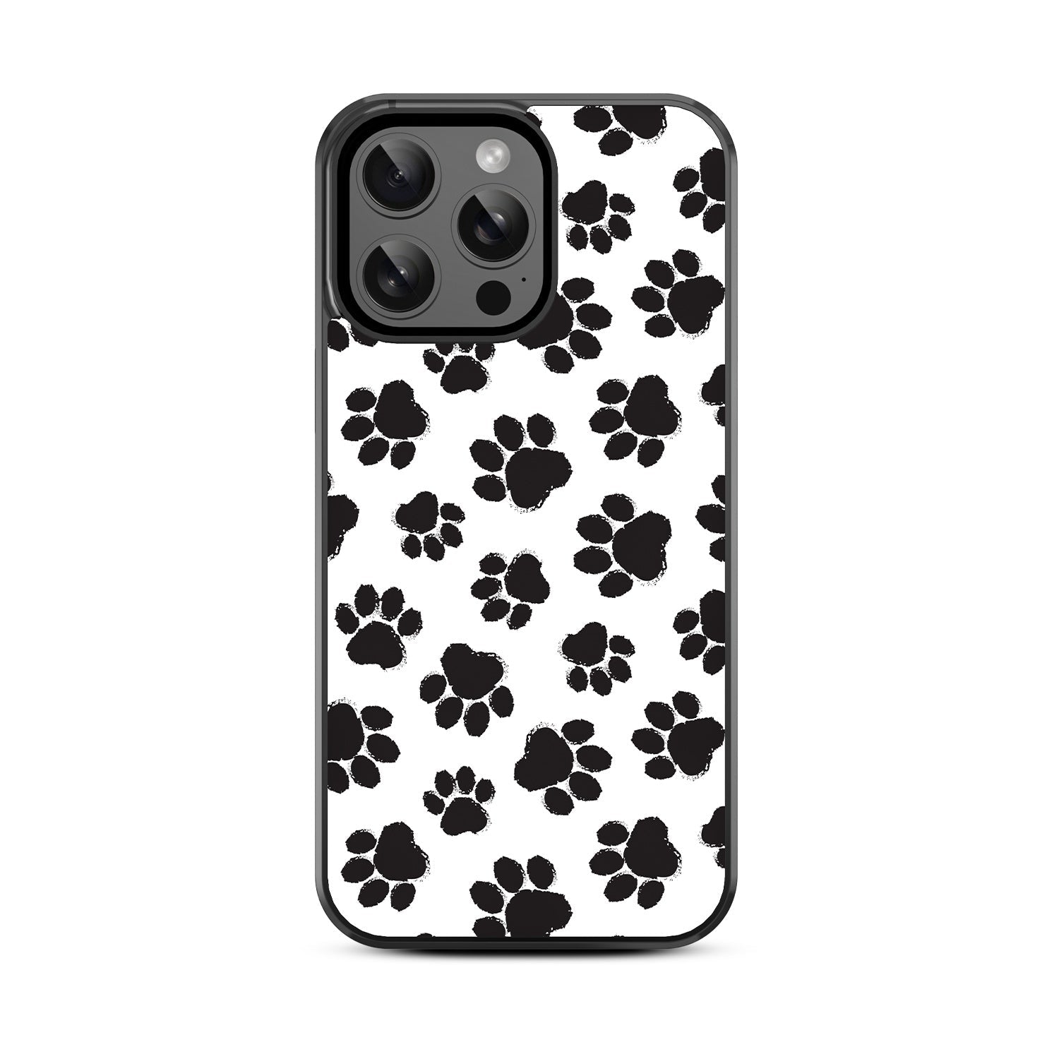 MyBat Design Lab Series Case for Apple iPhone 15 Pro Max (6.7) - Black Paw Prints