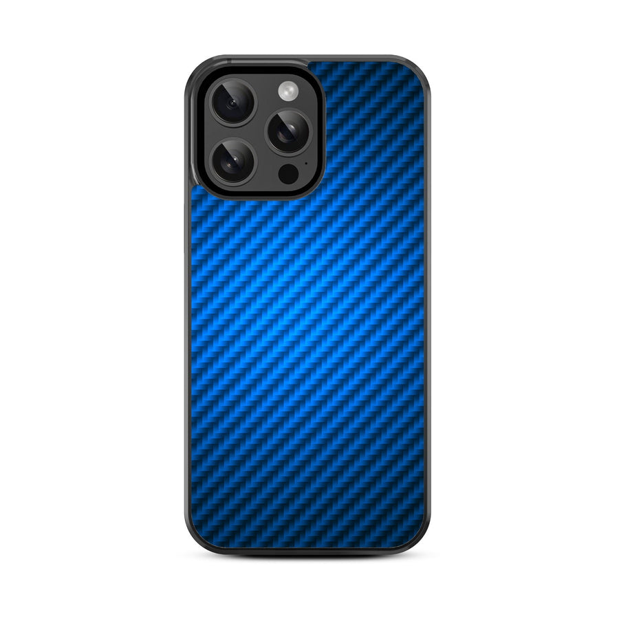 MyBat Design Lab Series Case for Apple iPhone 15 Pro Max (6.7) - Blue Carbon Fiber