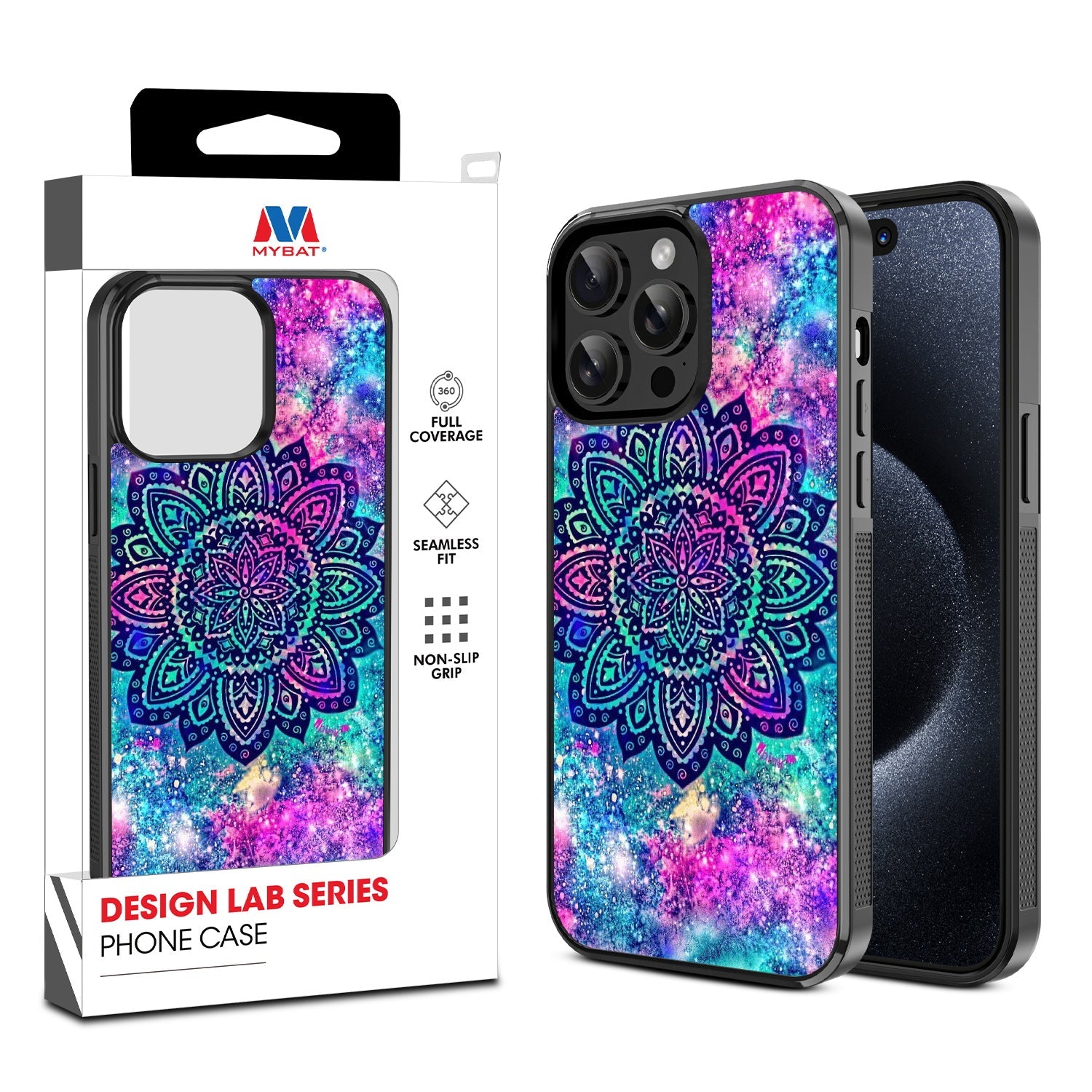 MyBat Design Lab Series Case for Apple iPhone 15 Pro Max (6.7) - Cosmic Mandala