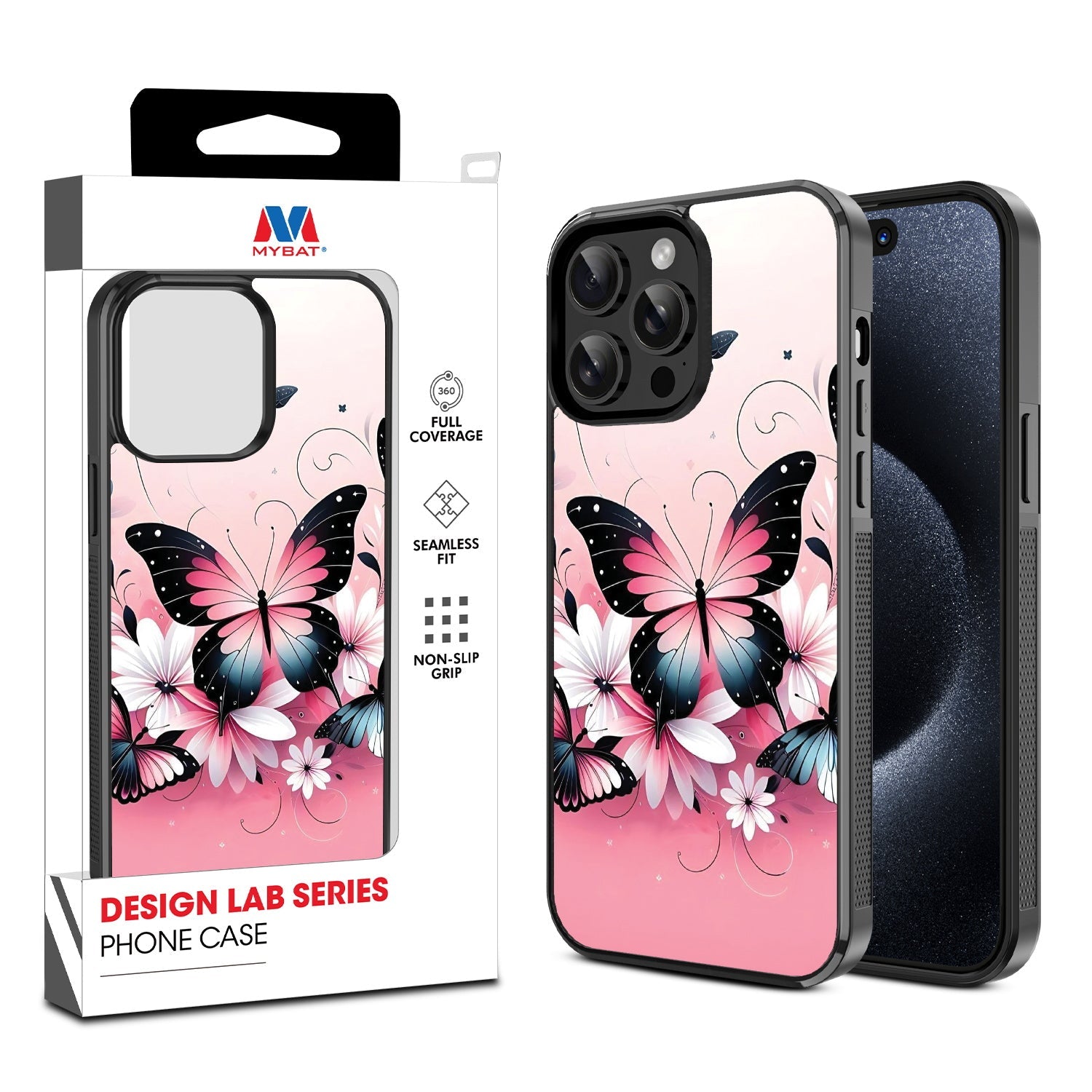 MyBat Design Lab Series Case for Apple iPhone 15 Pro Max (6.7) - Butterfly Bouquet