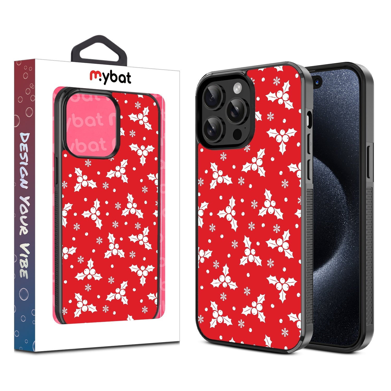 MyBat Design Lab Series Case for Apple iPhone 15 Pro Max (6.7) - Merry Mistletoe