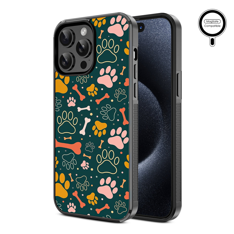 MyBat Design Lab Series MagSafe Case for Apple iPhone 15 Pro Max (6.7) - Paw Prints & Bones - MIP15PMCSLESMSM003-2.jpg