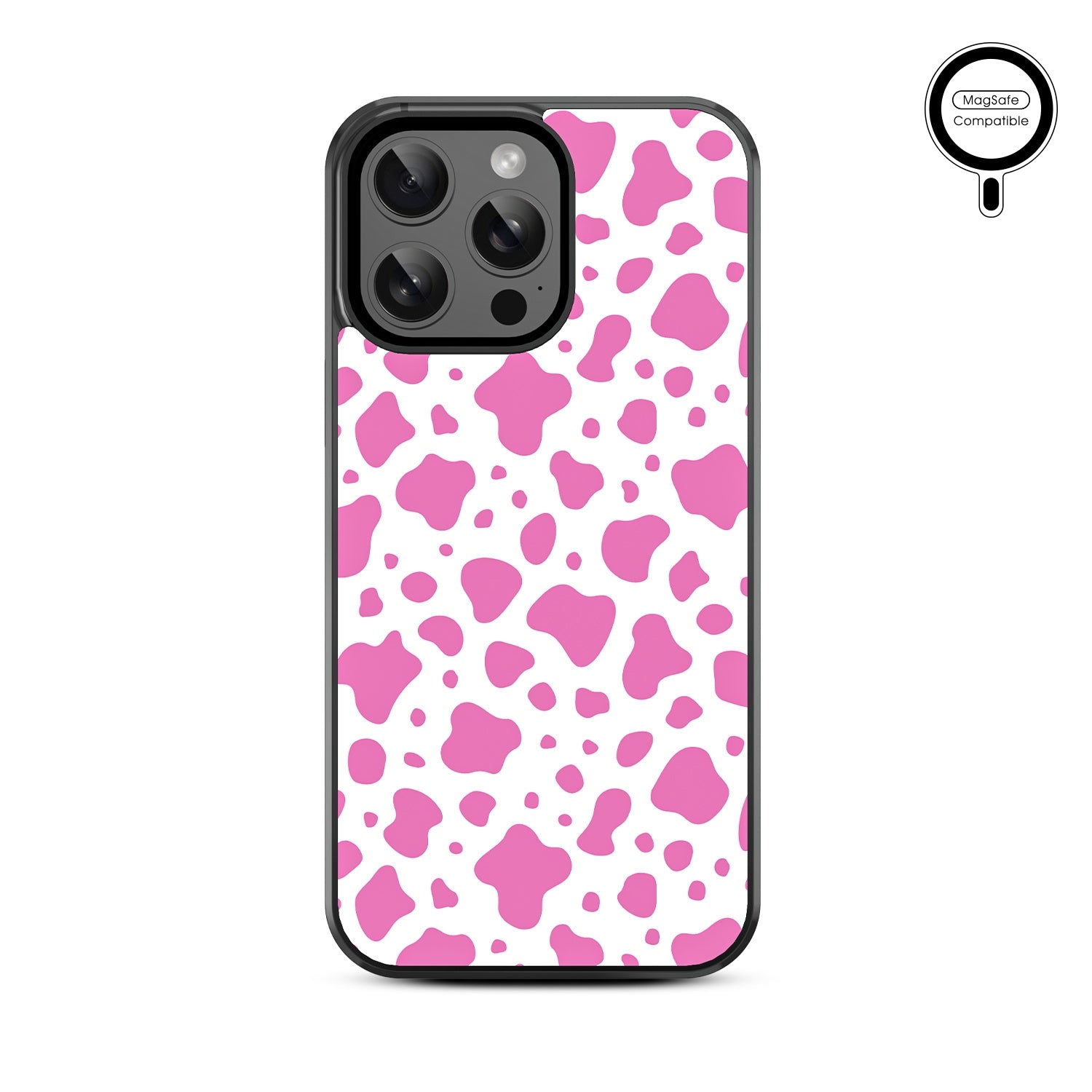 MyBat Design Lab Series MagSafe Case for Apple iPhone 15 Pro Max (6.7) - Pink Cow Print