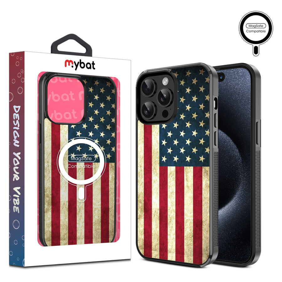 MyBat Design Lab Series MagSafe Case for Apple iPhone 15 Pro Max (6.7) - American Flag
