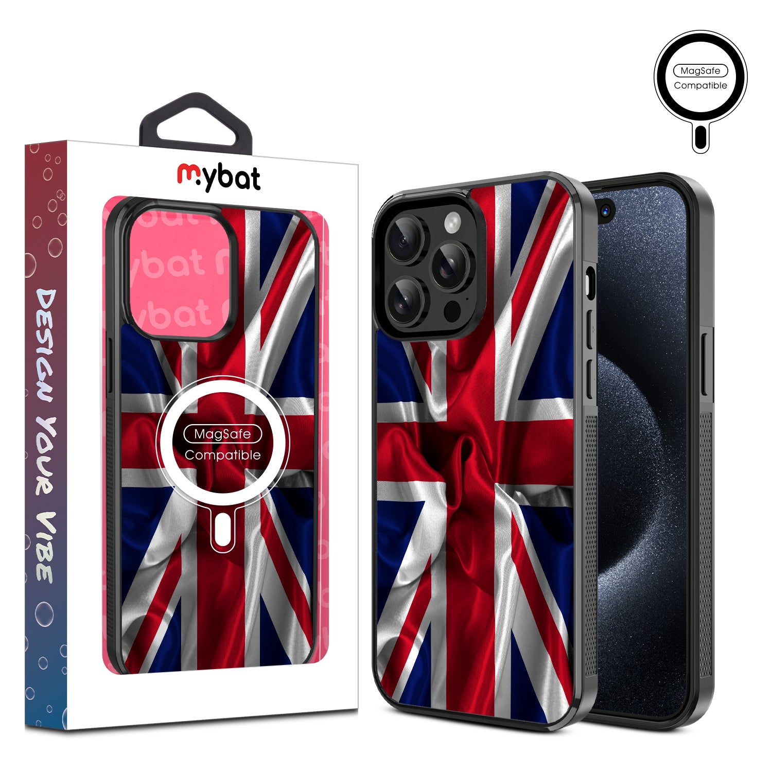 MyBat Design Lab Series MagSafe Case for Apple iPhone 15 Pro Max (6.7) - British Flag