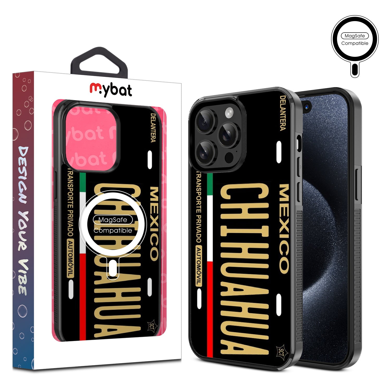 MyBat Design Lab Series MagSafe Case for Apple iPhone 15 Pro Max (6.7) - Chihuahua Black
