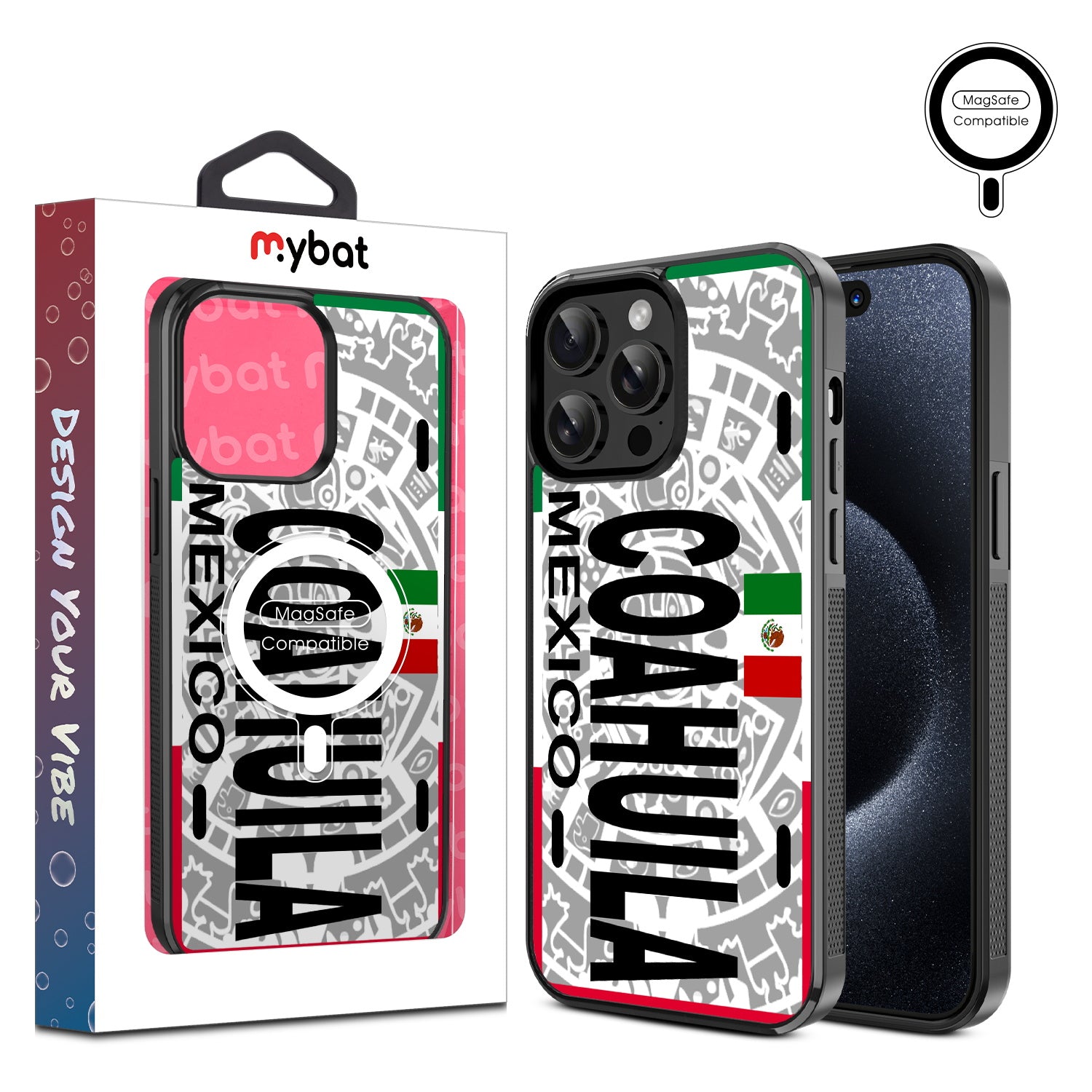 MyBat Design Lab Series MagSafe Case for Apple iPhone 15 Pro Max (6.7) - Coahuila Azteca