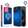 MyBat Design Lab Series MagSafe Case for Apple iPhone 15 Pro Max (6.7) - Blue Carbon Fiber
