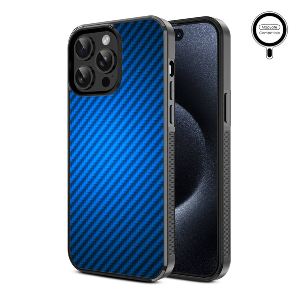 MyBat Design Lab Series MagSafe Case for Apple iPhone 15 Pro Max (6.7) - Blue Carbon Fiber - MIP15PMCSLESMSM084-2.jpg