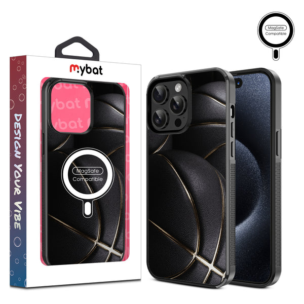 MyBat Design Lab Series MagSafe Case for Apple iPhone 15 Pro Max (6.7) - Black Basketballs - MIP15PMCSLESMSM090-1.jpg