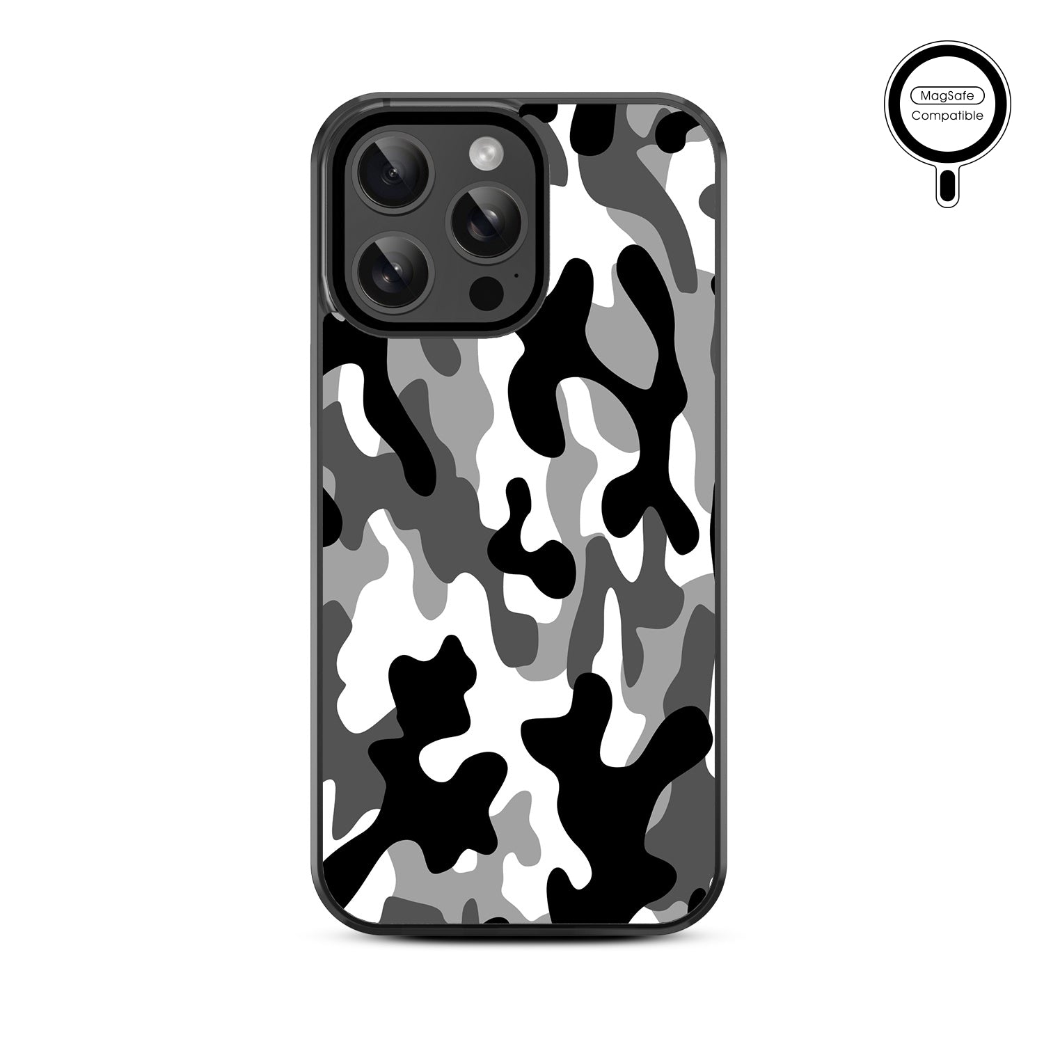 MyBat Design Lab Series MagSafe Case for Apple iPhone 15 Pro Max (6.7) - Black & White Camouflage