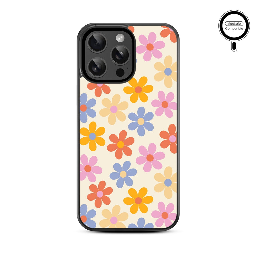 MyBat Design Lab Series MagSafe Case for Apple iPhone 15 Pro Max (6.7) - Retro Daisies