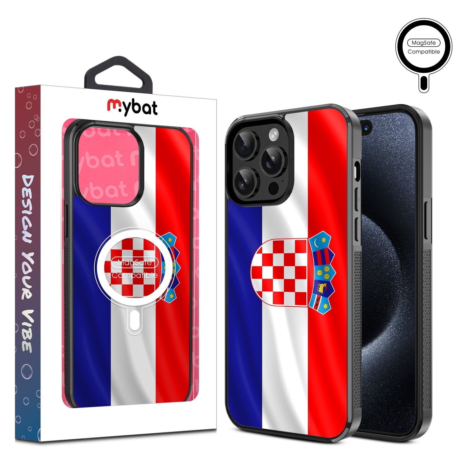 MyBat Design Lab Series MagSafe Case for Apple iPhone 15 Pro Max (6.7) - Croatia Flag